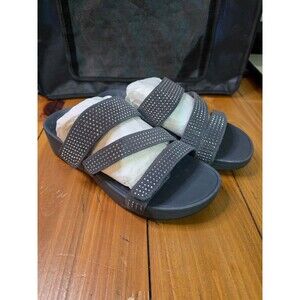 Vionic Alexis Womens Size 9 Comfort Sandals Shadow Dark Gray Pacific Rhinestone